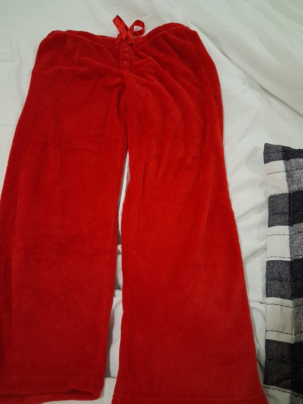 No Boundaries Red Plush Lounge Pajama Pants